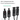 MC4 T-Adapterkabel Set, 2/1, 6mm², schwarz/schwarz, 30cm