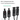 MC4 T-Adapterkabel Set, 2/1, 4mm², schwarz/schwarz, 30cm