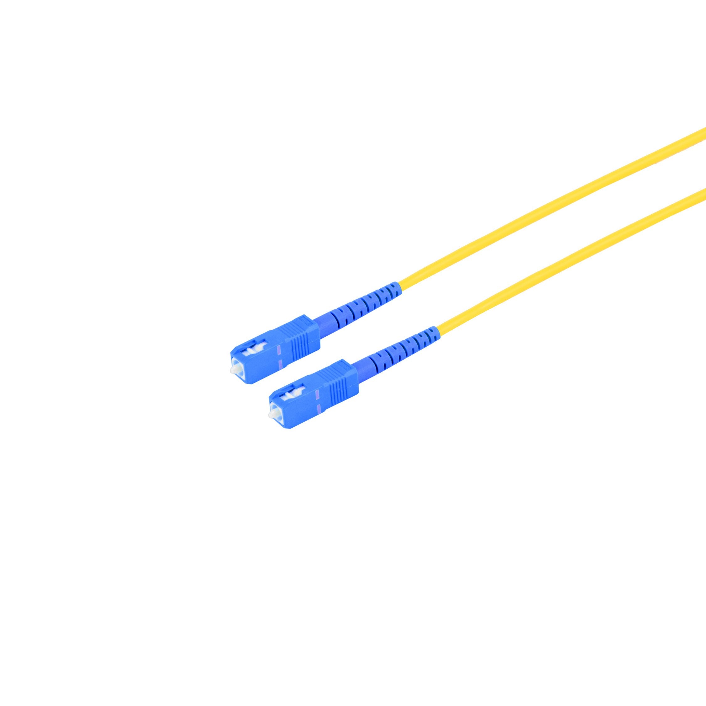 LWL Simplex Glasfaser Patchkabel SC/SC UPC 9/125µ, OS2 gelb  0,50m   KB07-10601202