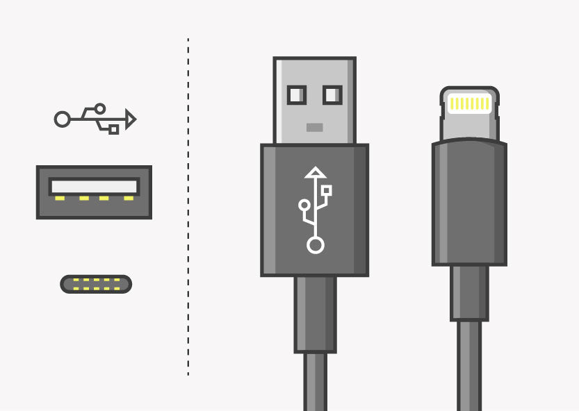 USB-A / Lightning