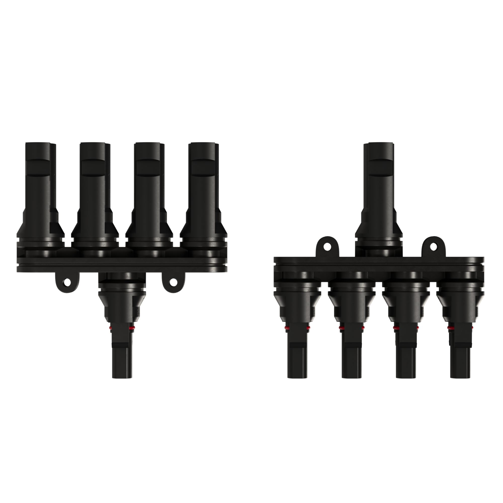 MC4 T-Adapter Set, 4/1, IP67, 1.5kV, schwarz