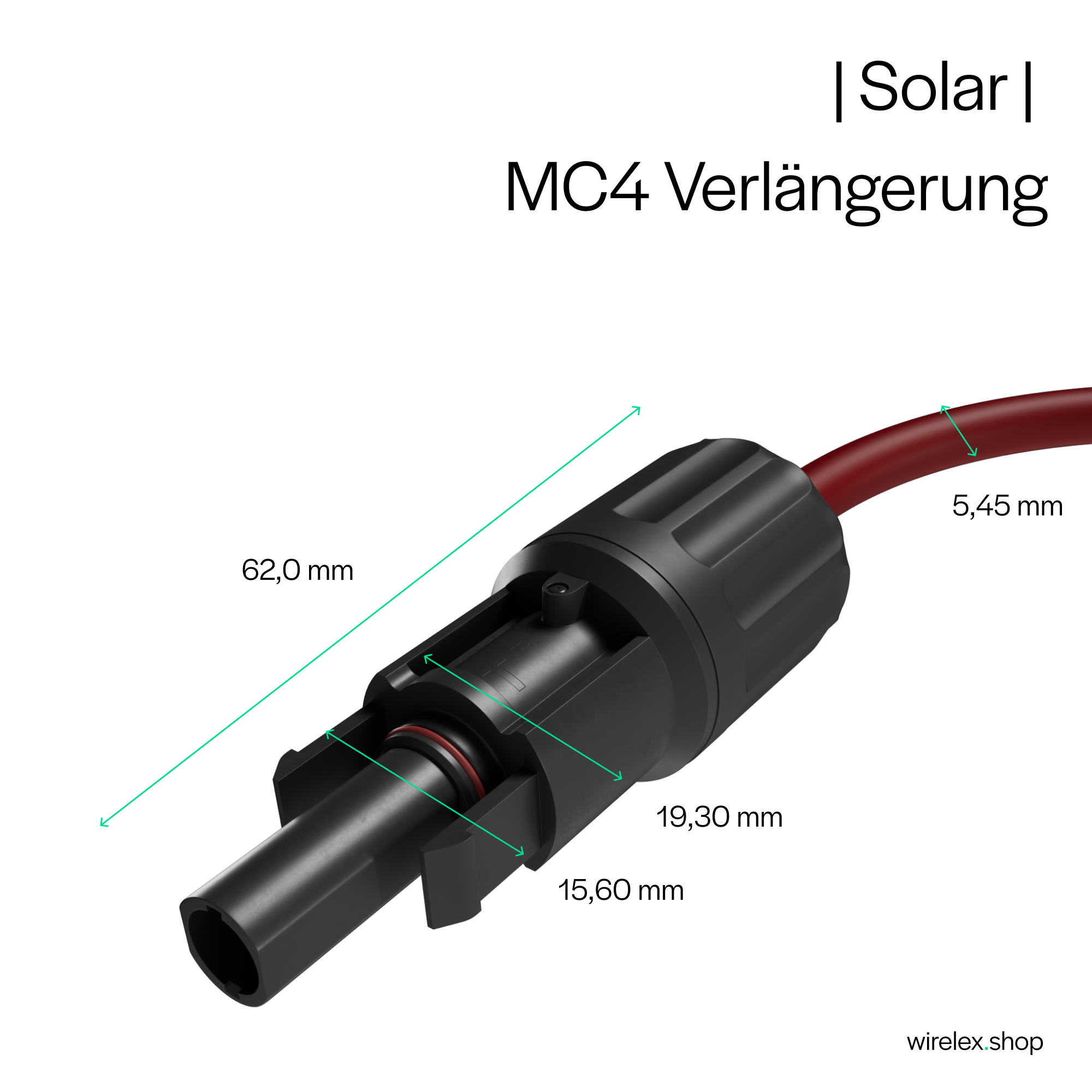 MC4 Verlängerung, 4mm², 2er Set