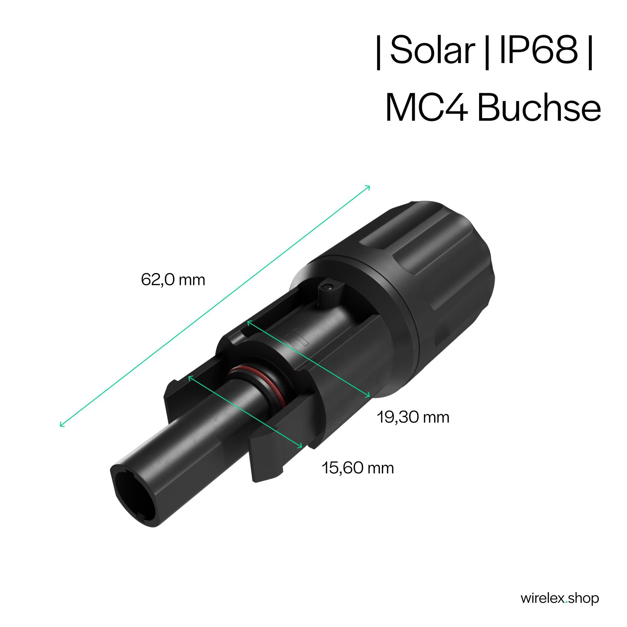 MC4 Buchse 2.5-6mm², IP67, 1500V