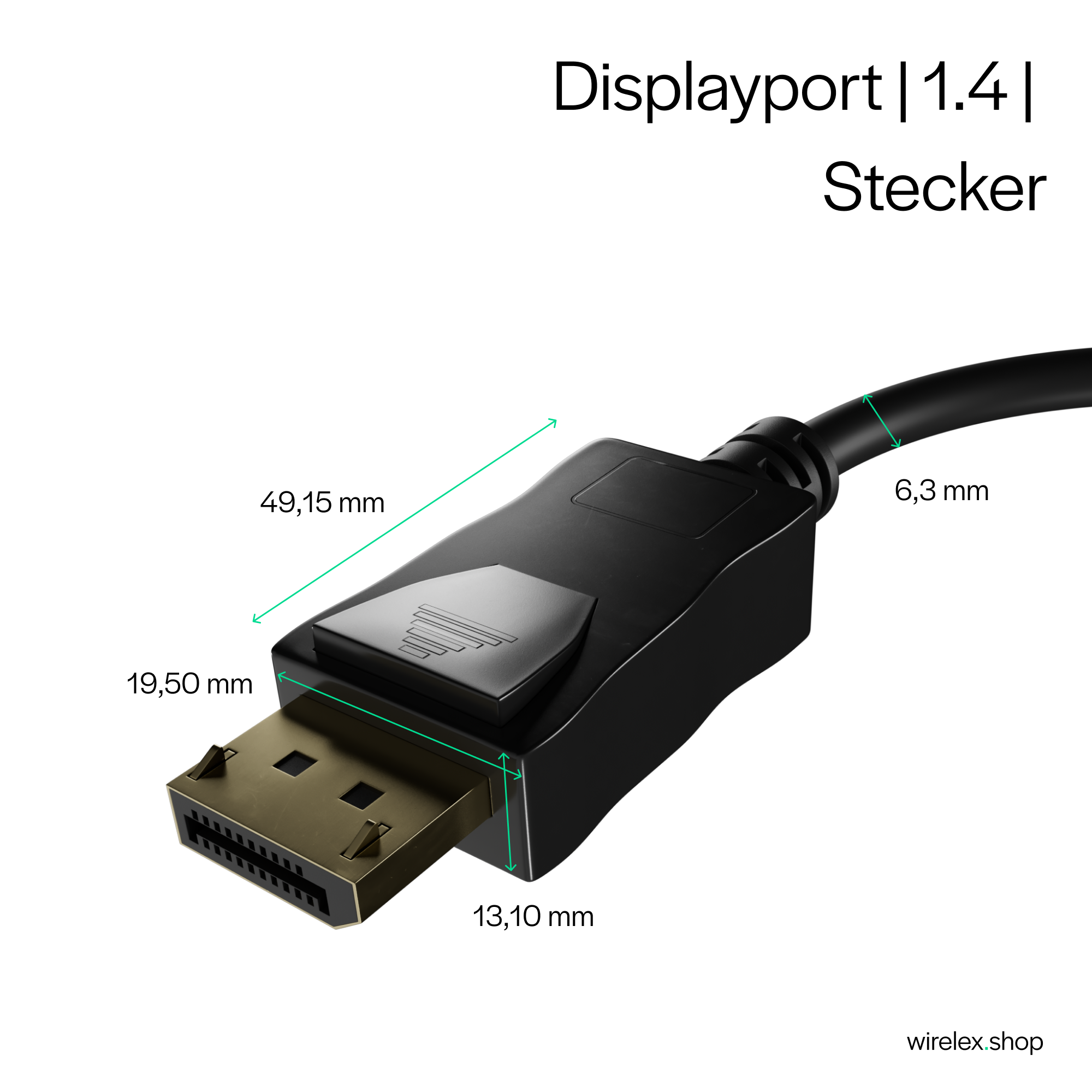 Displayport 1.4 Kabel, Displayportstecker auf Displayportstecker, 8K