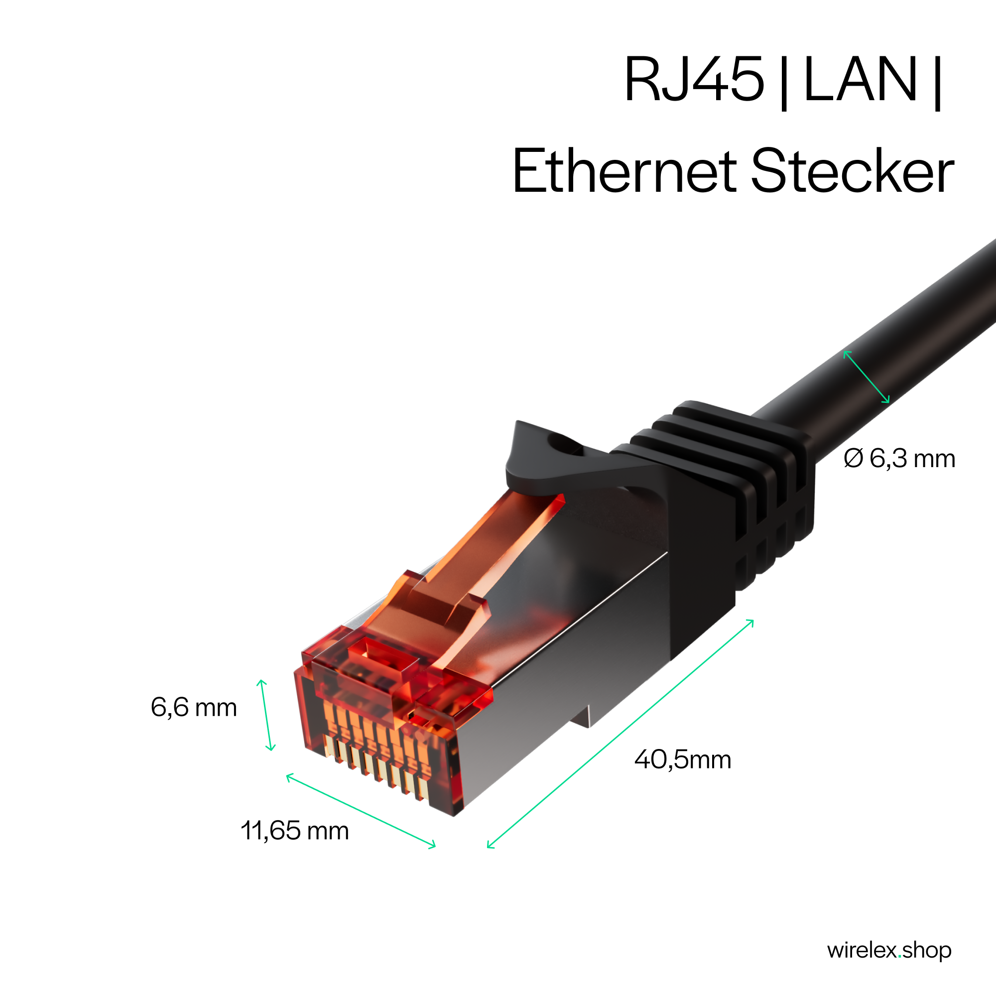 Netzwerkkabel LAN RJ45 Cat 6a S/FTP Outdoor