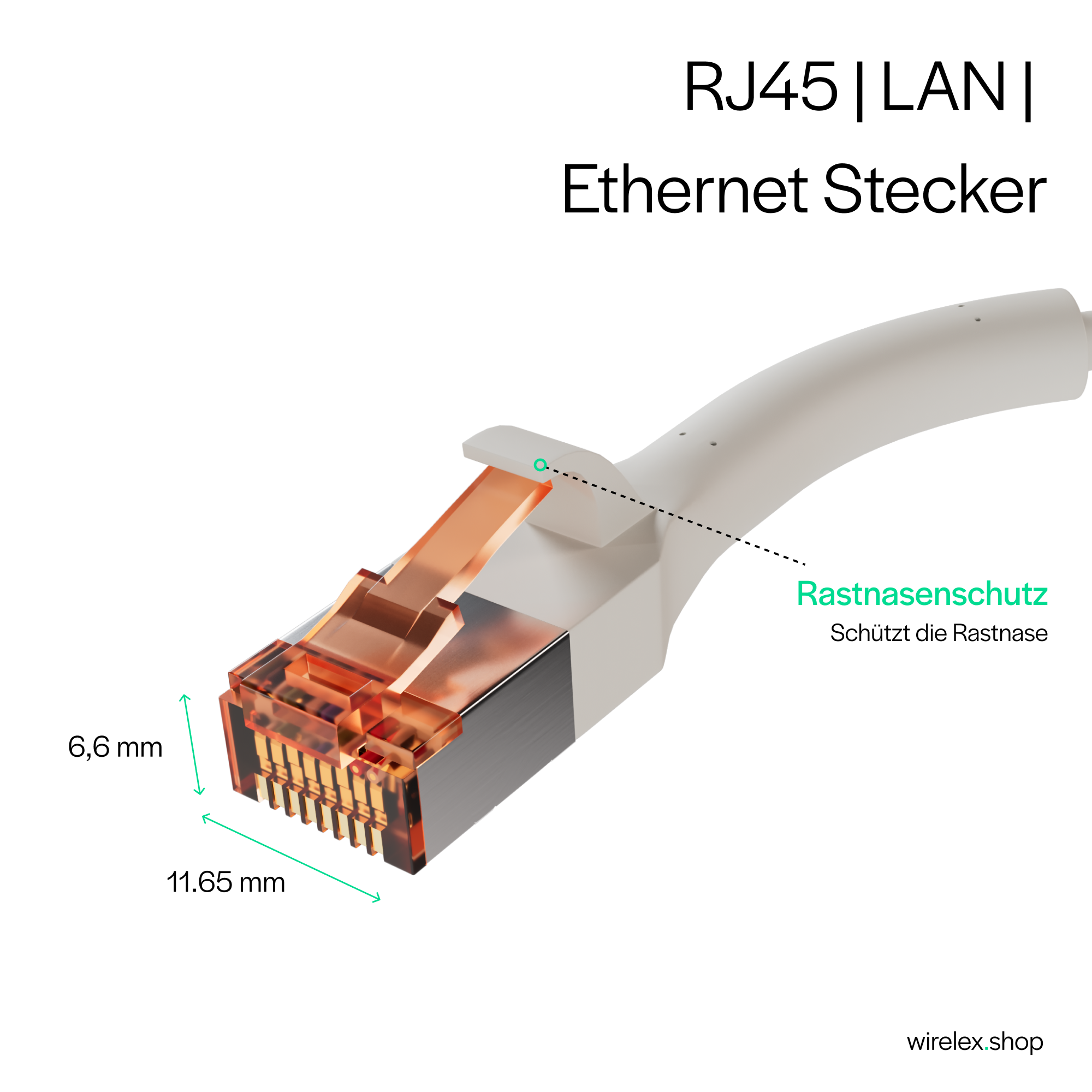 Flexline®-Patchkabel Cat. 6A mit biegbaren Stecker, U/FTP