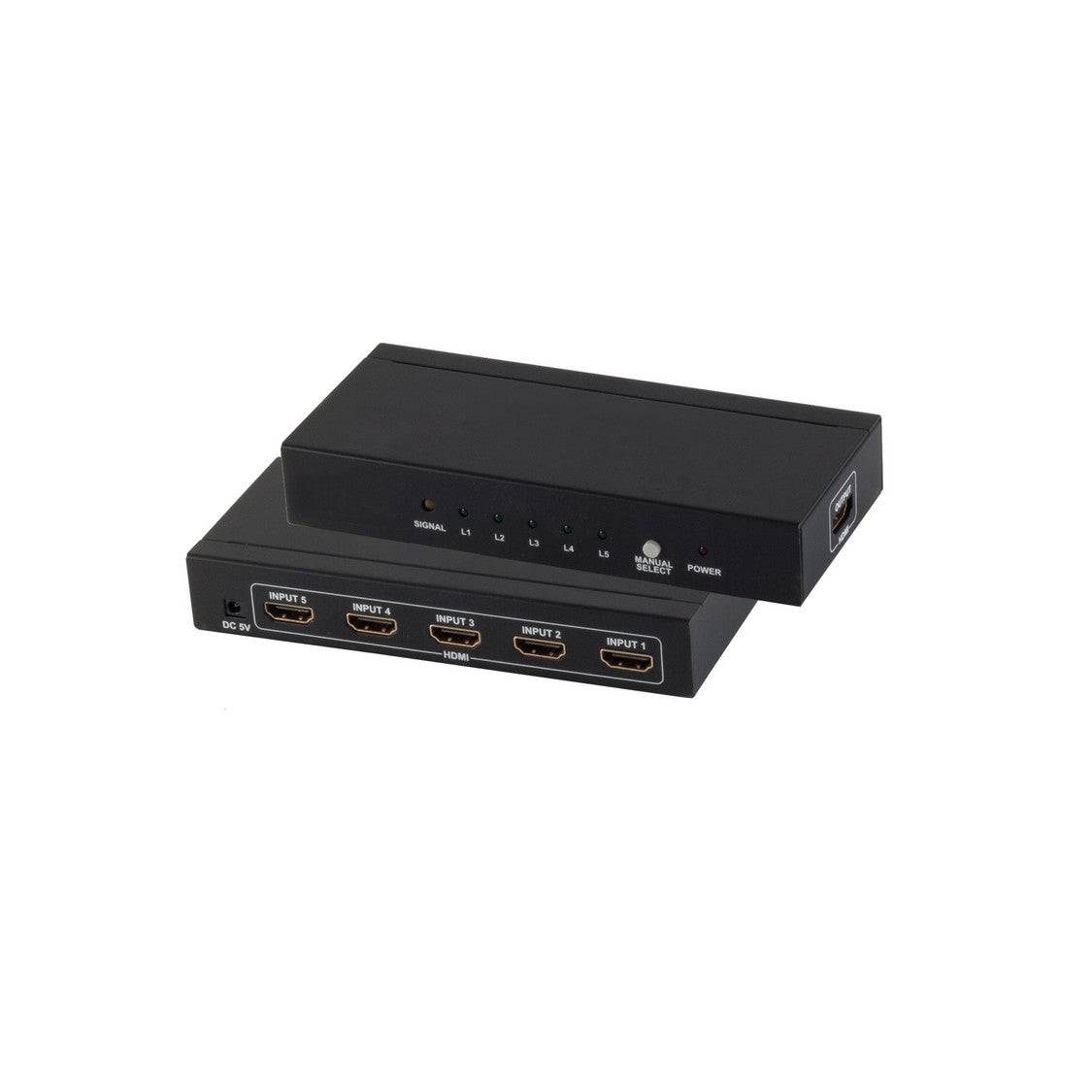 HDMI Switch, 5x IN 1x OUT, 4K2K, 3D, VER1.4