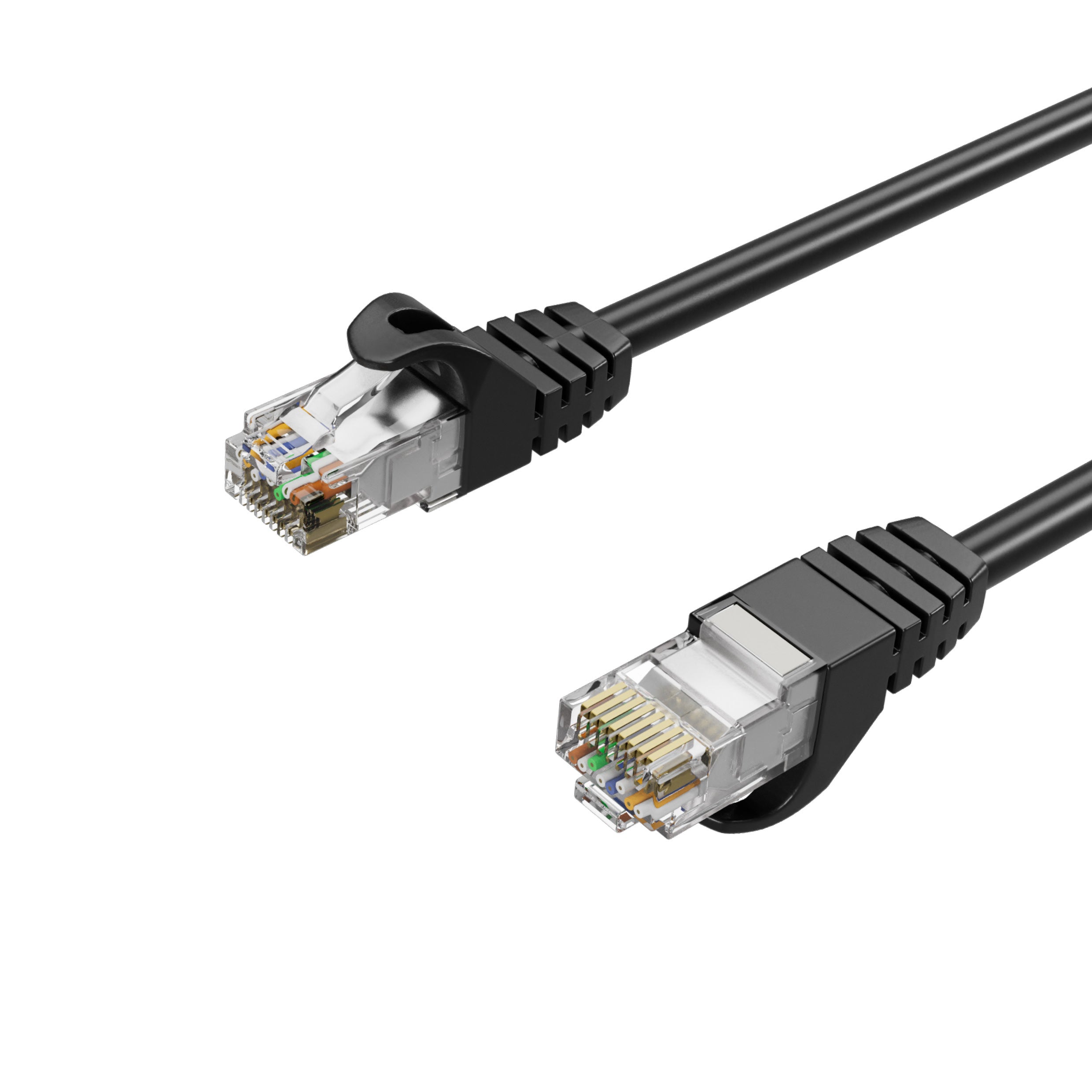 Netzwerkkabel RJ45 LAN Kabel, Ethernet Kabel, S/FTP, PIMF, Rohkabel Cat 7 Halogenfrei  Schwarz 0,25m  KB75511-0.25S02