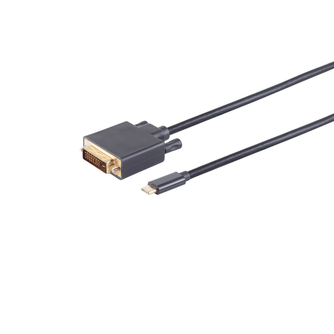 DVI-D Stecker 24+1 auf USB Typ C Stecker, vergoldete Kontakte