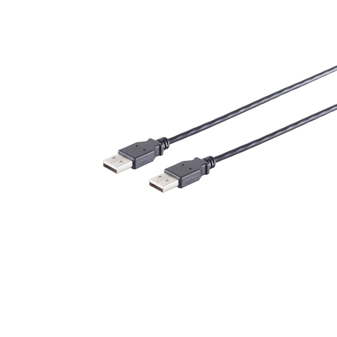 USB-A Verbindungskabel, 2.0, schwarz