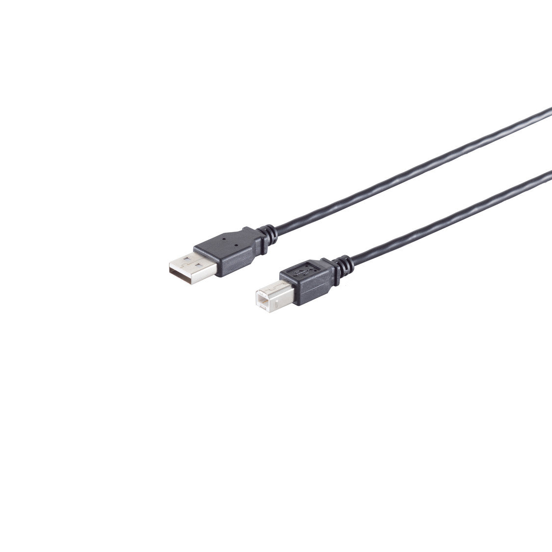 USB-A Adapterkabel, USB-B, 2.0, schwarz