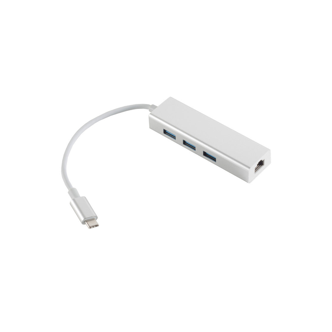 Adapter, USB 3.1 C/ RJ45 Ethernet + 3x USB Buchse