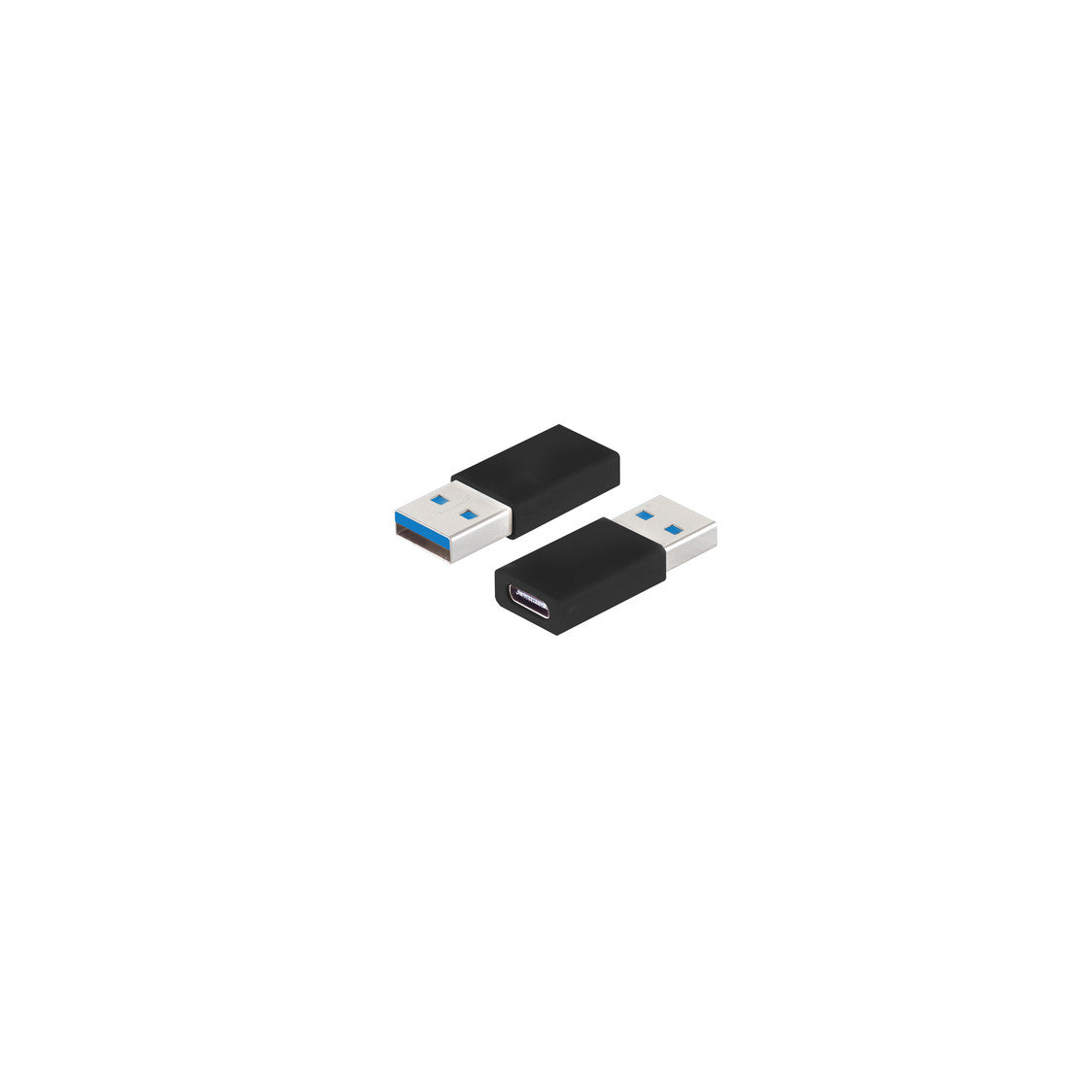 Adapter, USB-A Stecker auf USB-C Buchse, 3.0, schwarz