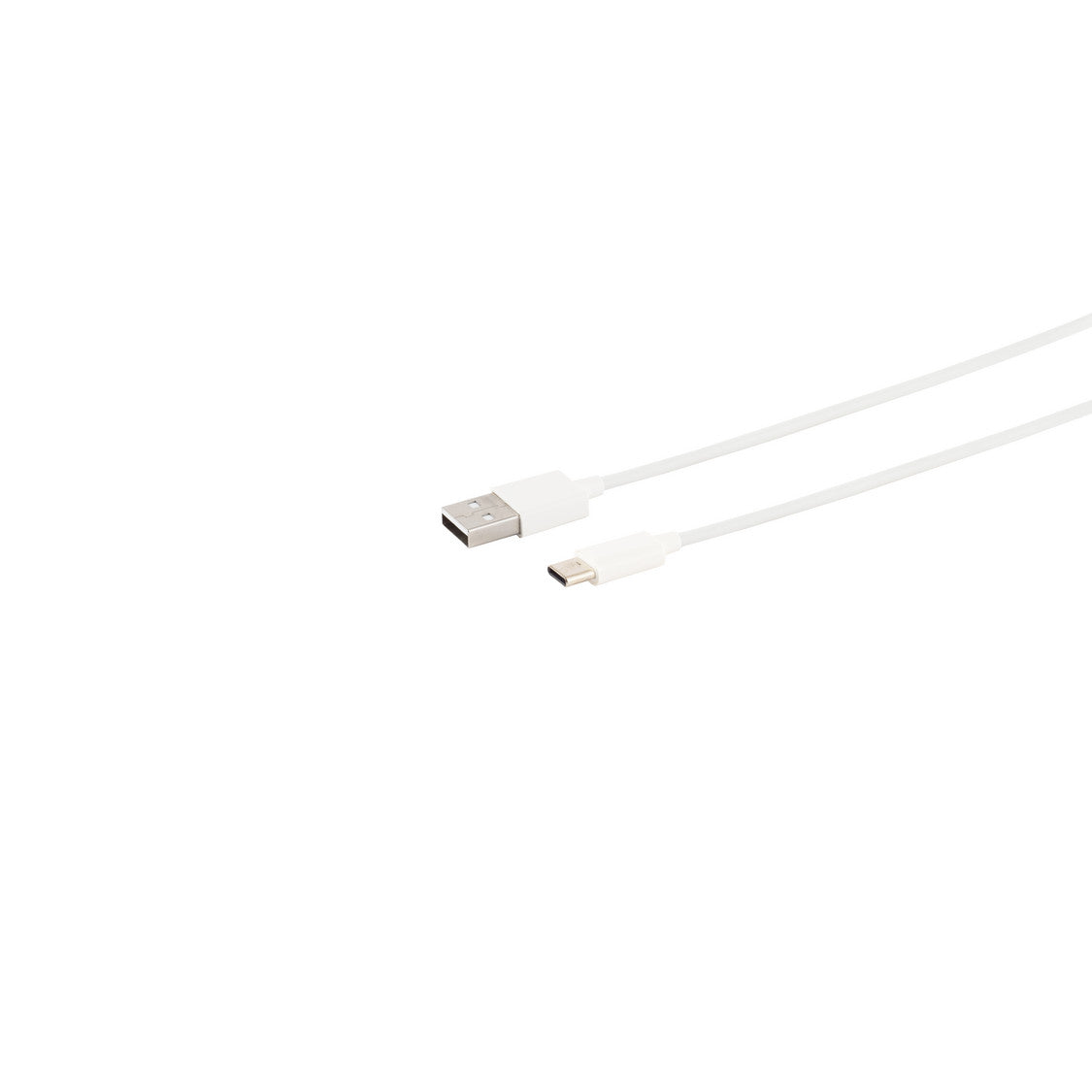 USB Lade-Sync Kabel, USB A Stecker auf USB-C Stecker, 2.0, ABS, weiß
