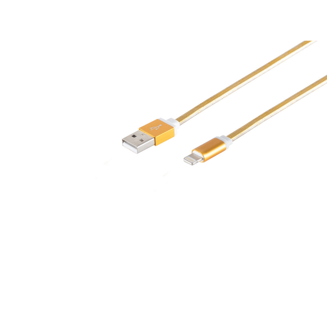 8-Pin Ladekabel, USB-A-Stecker auf 8-pin Stecker, flach, ALU