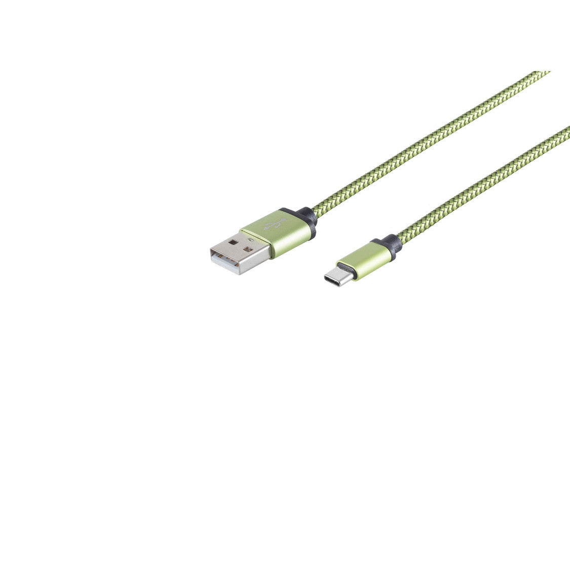 USB-Ladekabel A Stecker auf USB Typ C grün