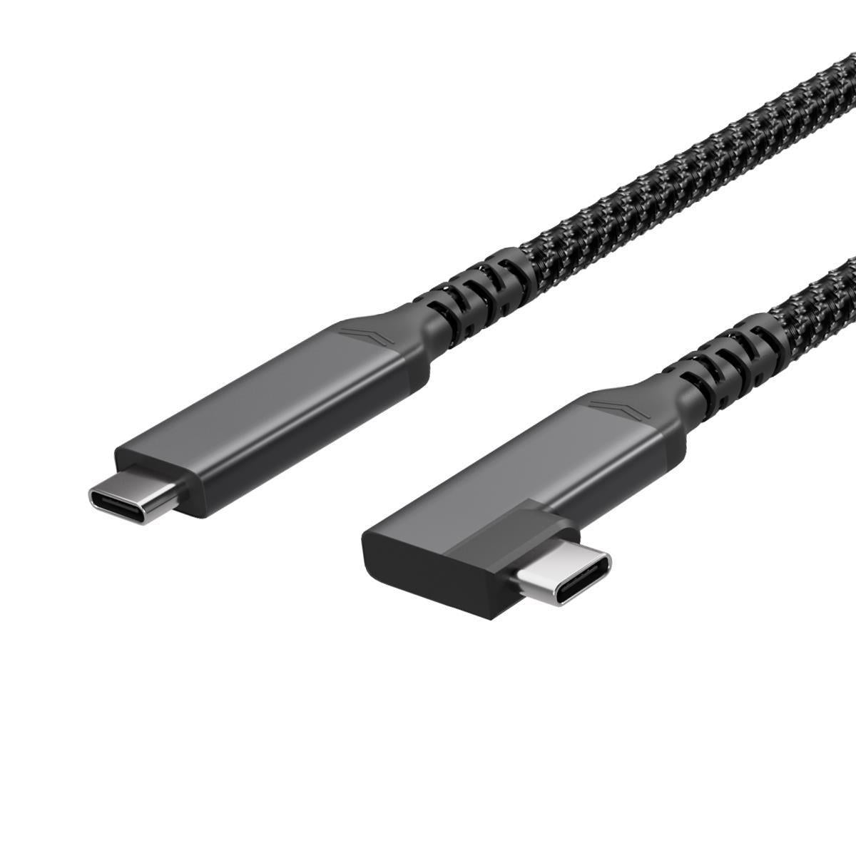 USB-C Ladekabel, 3.2, 90°, 100W PD, Textil  1,00m   KAFL31-7501401