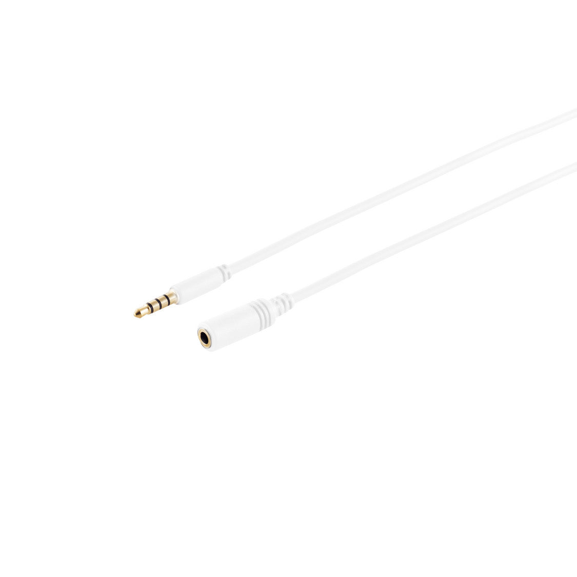 Klinkenverlängerung, 4-pol. 3,5mm Stecker auf Buchse, vergoldete Kontakte, Stecker A.D. 6,2mm