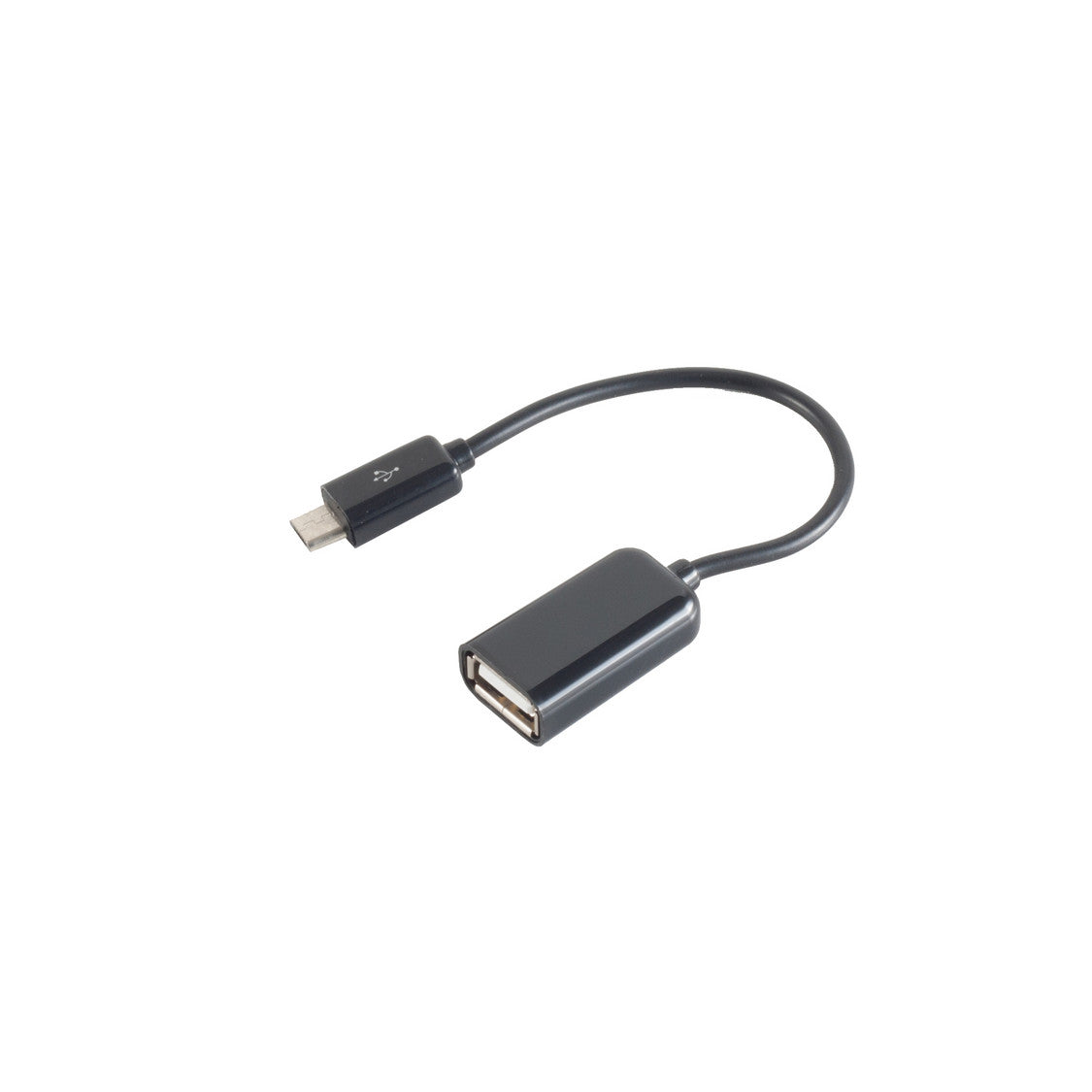 USB-OTG Micro-USB-St. B - USB-Buchse A - 0,10m