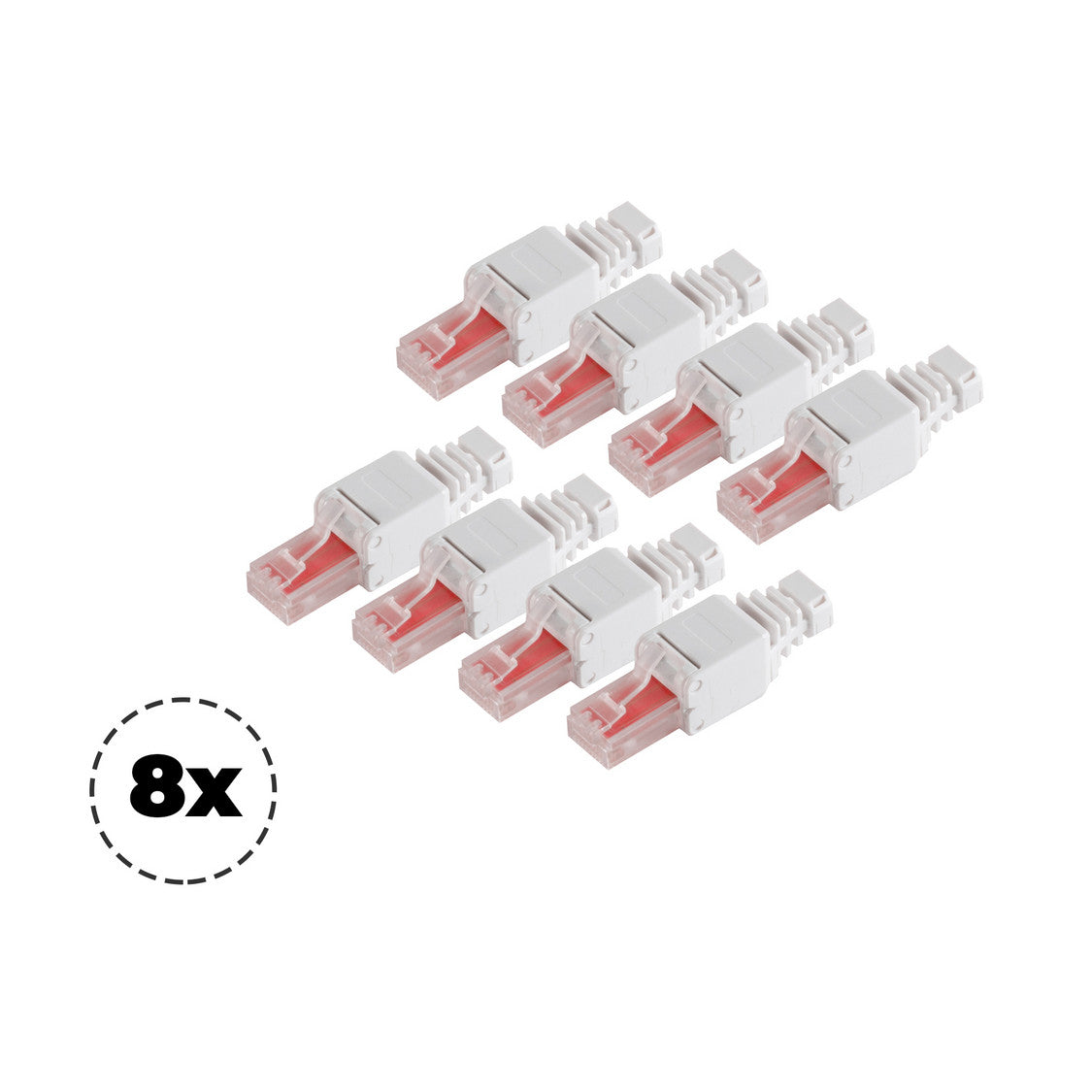 4x cat. 6 Tool-less RJ45 Stecker ungeschirmt     