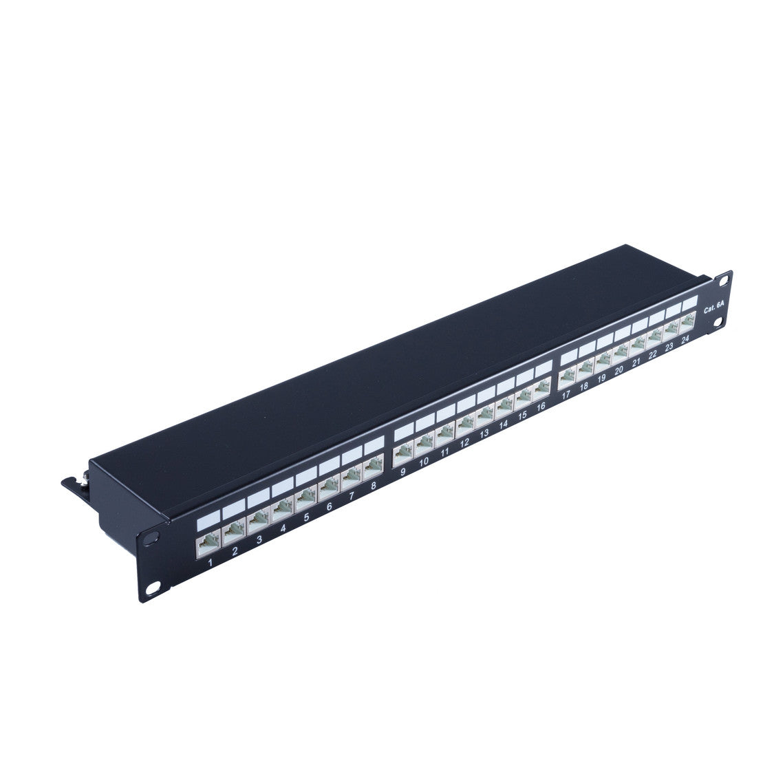cat 6A 19" 1HE-Patchpanel, schwarz