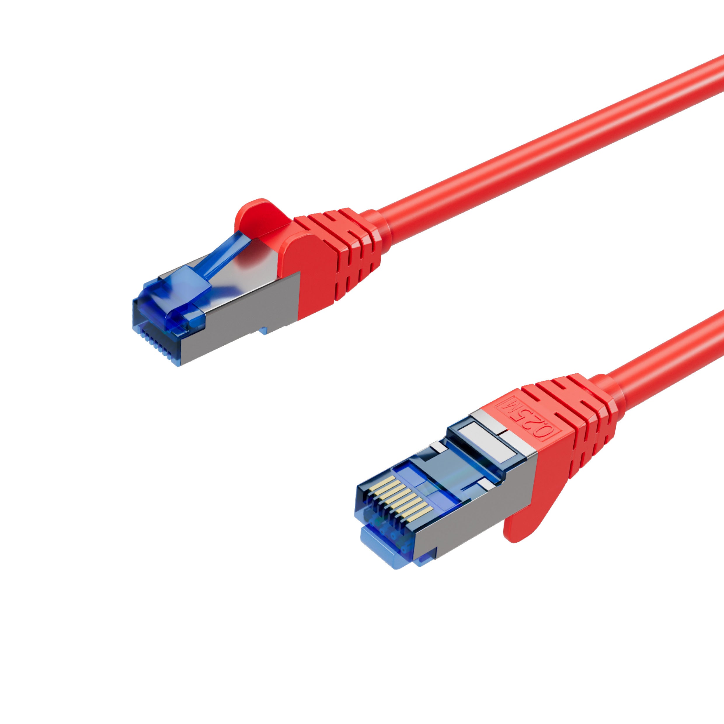Netzwerkkabel, RJ45 LAN Kabel, Ethernet Cat 6A, S/FTP, PIMF, vergoldete Kontakte