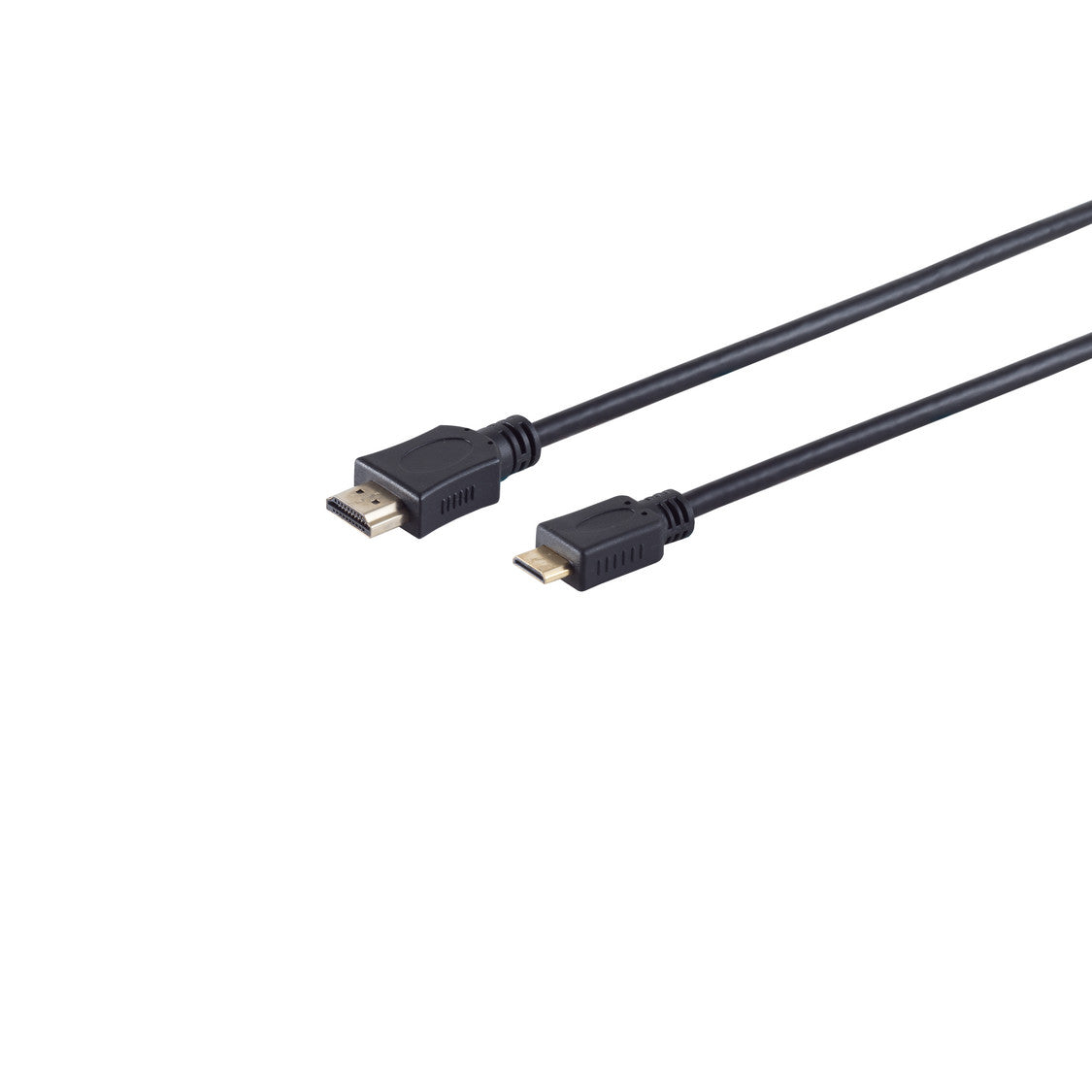 HDMI A-Stecker auf HDMI C-Stecker, vergoldete Kontakte, Full HD, ULTRA HD, 3D, HEAC  1,00m   KB77470-202