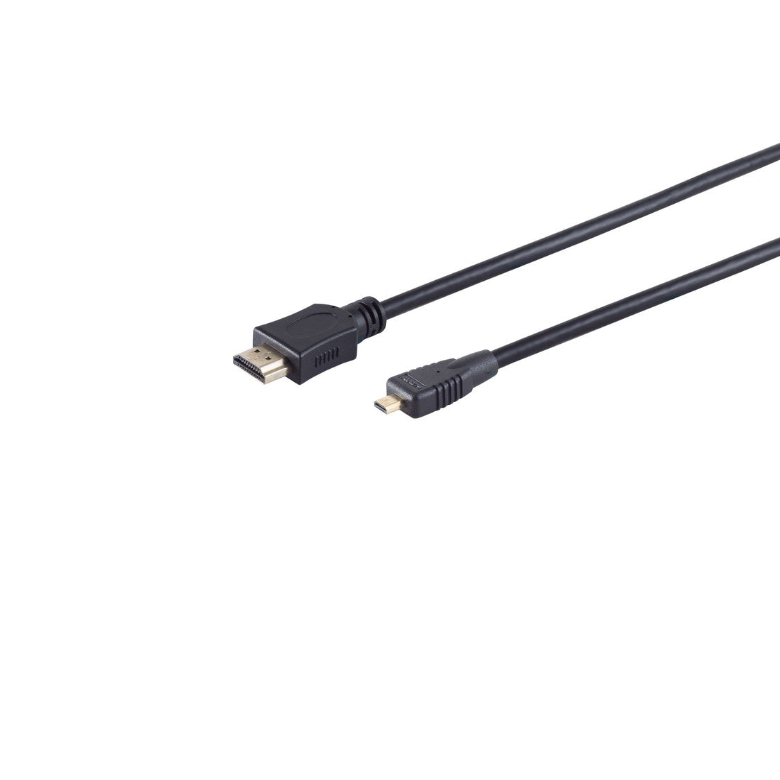 HDMI A-Stecker auf HDMI D-Stecker (micro), vergoldete Kontakte, ULTRA HD, 3D, HEAC