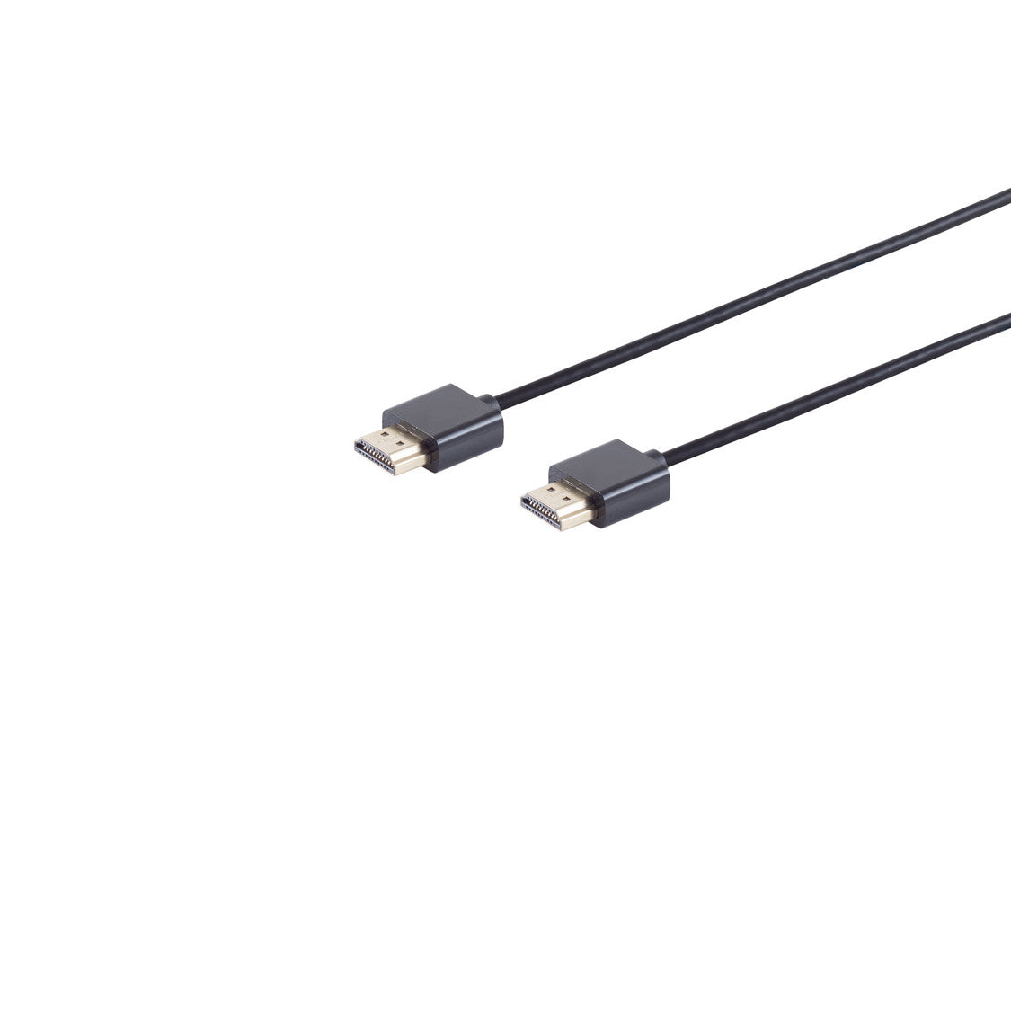 HDMI A-Stecker auf HDMI A-Stecker, vergoldete Kontakte, Full HD, ULTRA HD, 3D, HEAC, AWG 36, dünn