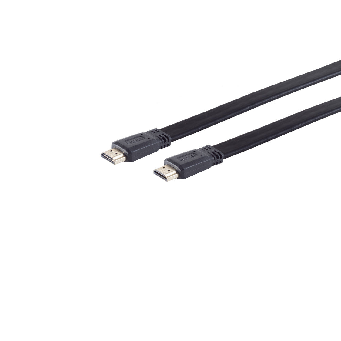 HDMI A-Stecker auf HDMI A-Stecker, vergoldete Kontakte, FLACH, Full HD, ULTRA HD, 3D, HEAC  0,50m   KB77470-0.5FLAT02