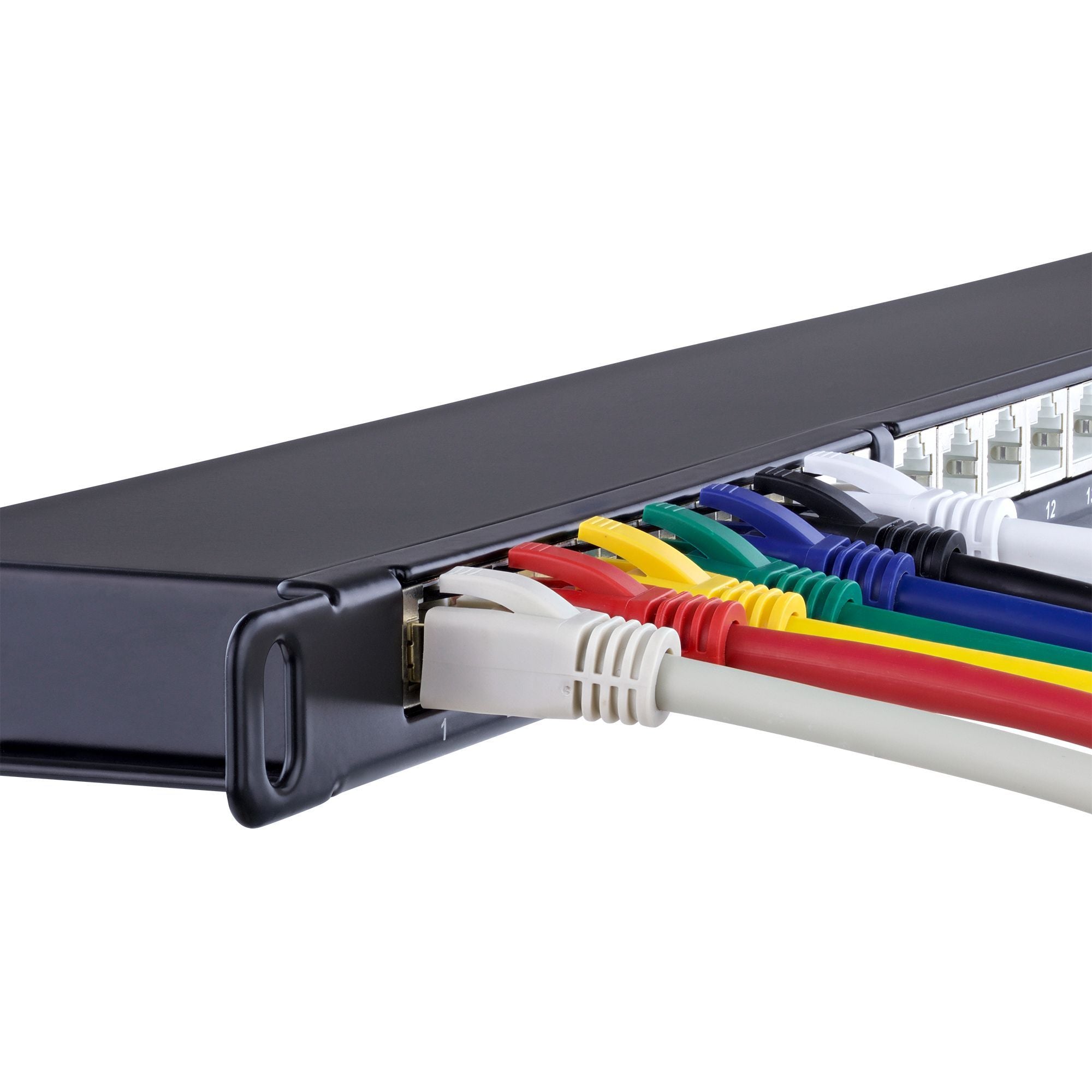 Slim Patchpanel Cat.6A 0,5HE, 10”