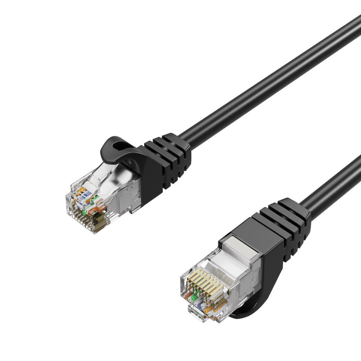 Flexline RJ45 Netzwerkkabel, Cat. 7, S/FTP, PUR, schleppkettentauglich, schwarz  0,15m   KAFL31-3920501