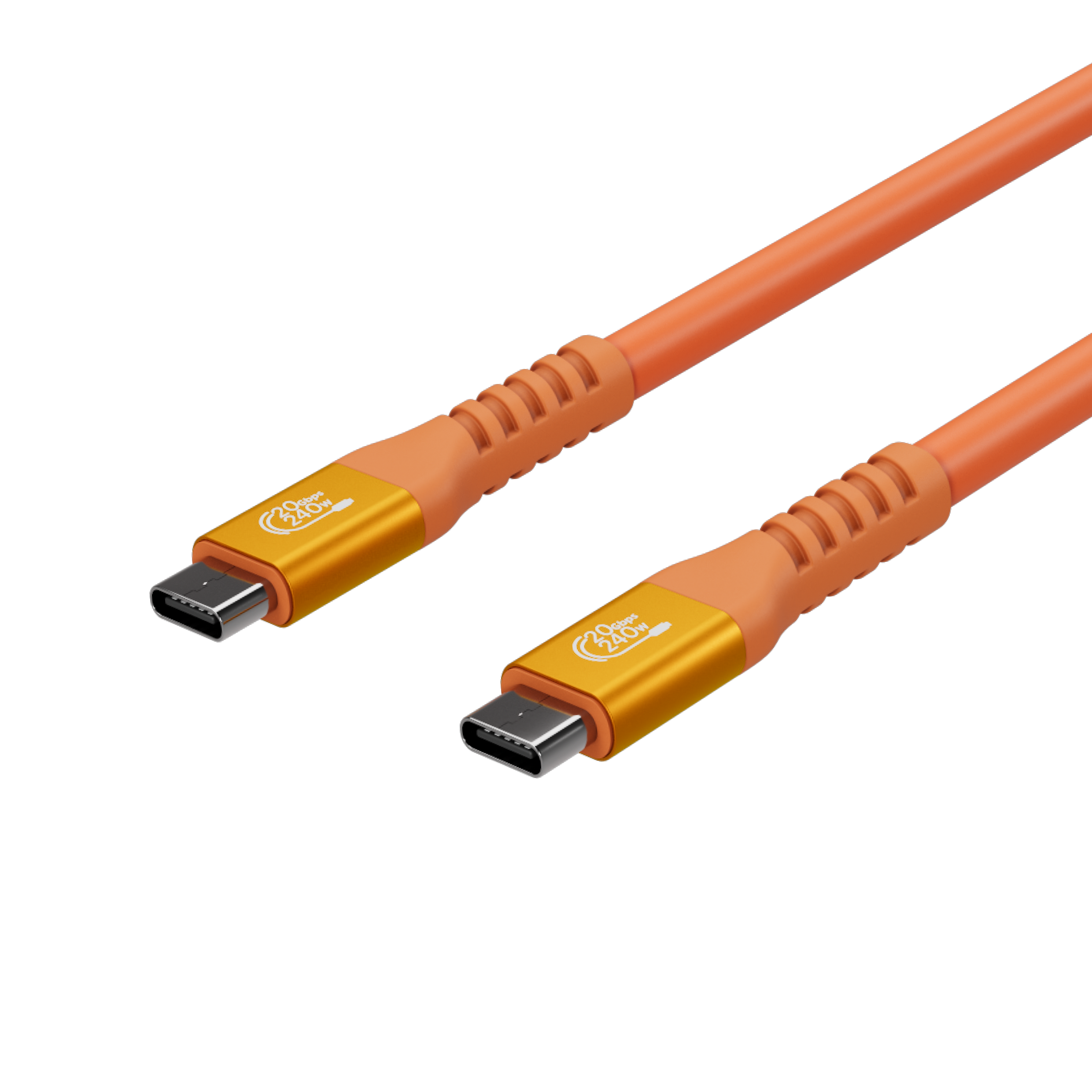 Flexline®-USB-C® Ladekabel, USB 3.2, 240W, orange