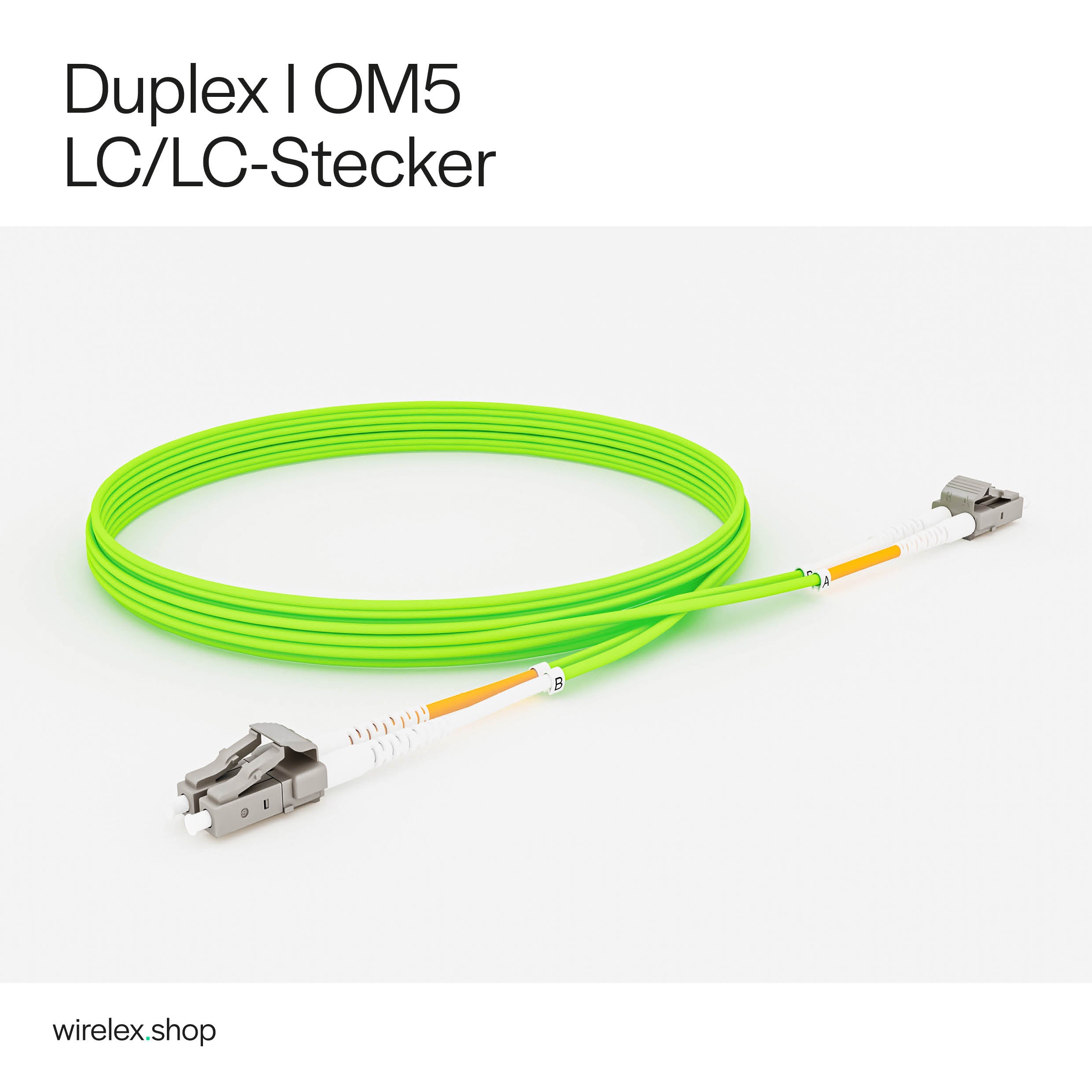 LWL Glasfaser Duplex Patchkabel LC/LC 50/125µ OM5