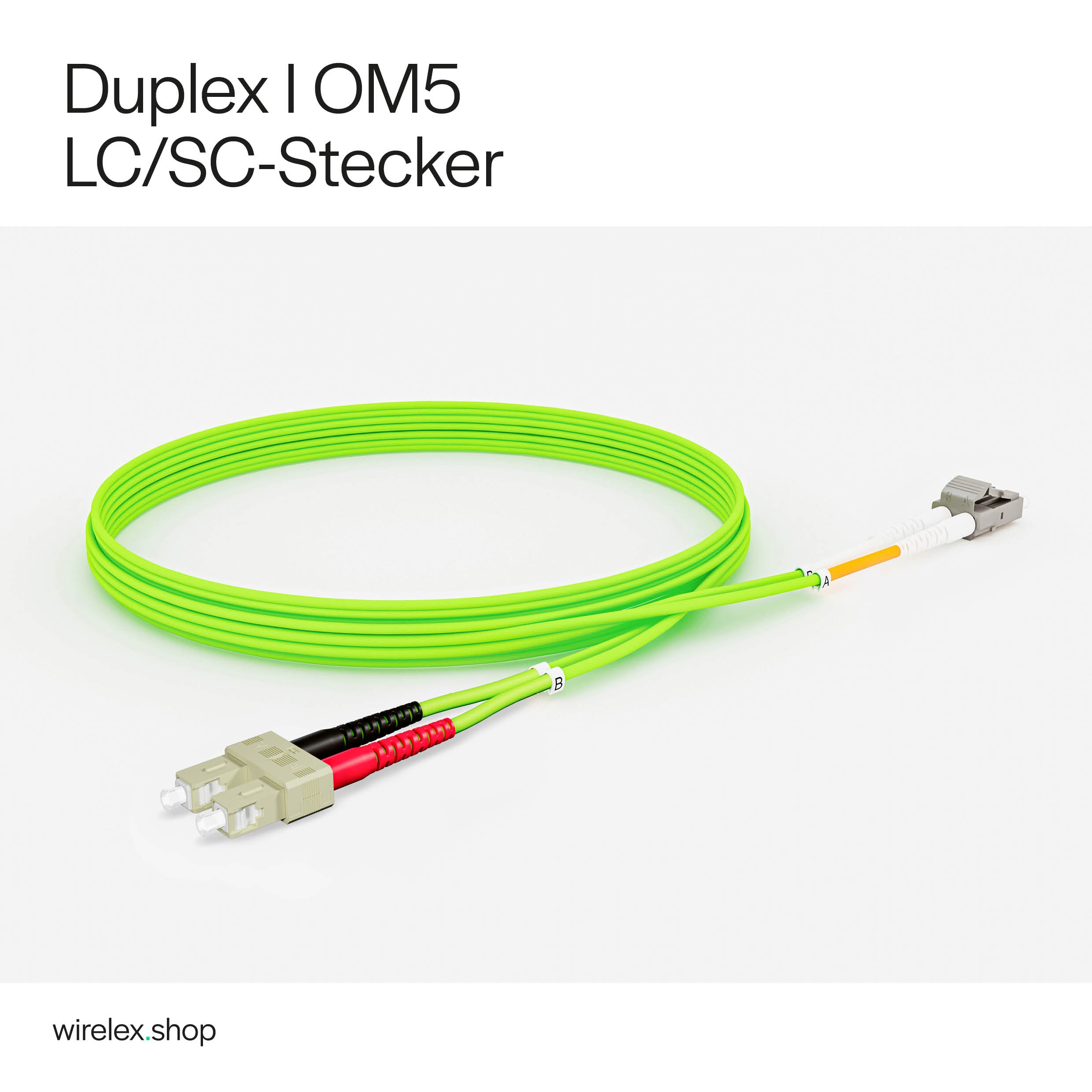 LWL Glasfaser-Duplex Patchkabel LC/SC 50/125µ OM5
