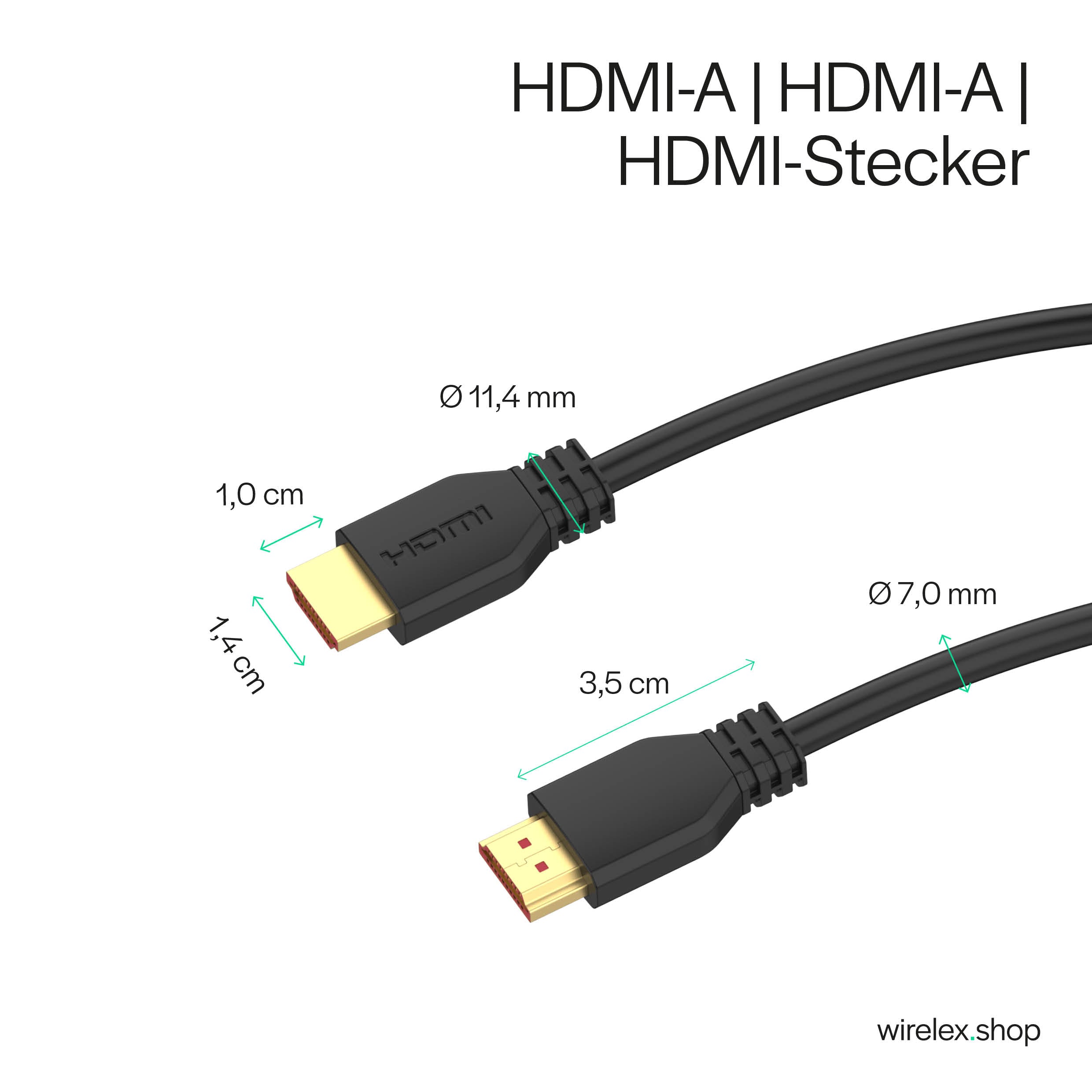 Ultra HDMI Kabel, 8K, ABS, schwarz