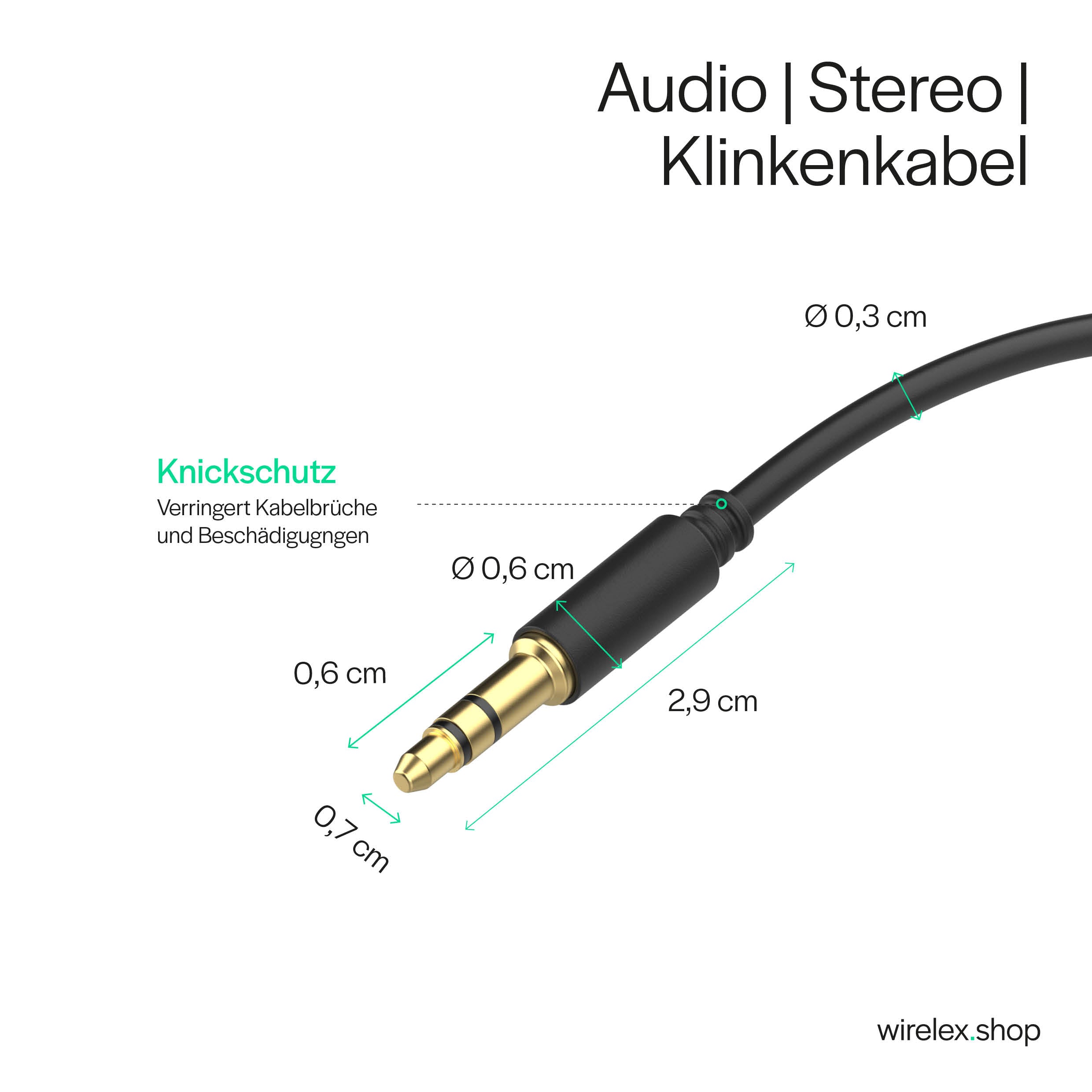 Flexline®-Audio Klinkenkabel -- 2 x 3,5mm Mini-Klinken Stecker 4 polig, hochflexibel und vergoldete