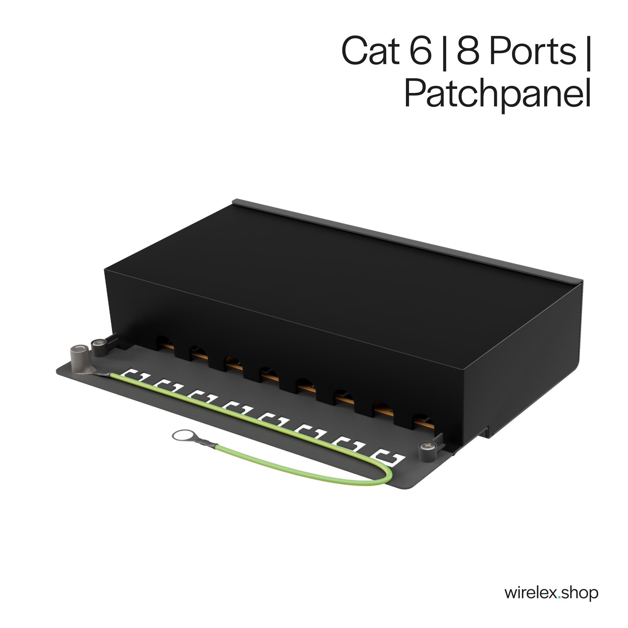 CAT 6 Patchpanel - Geschirmt (8 Ports)
