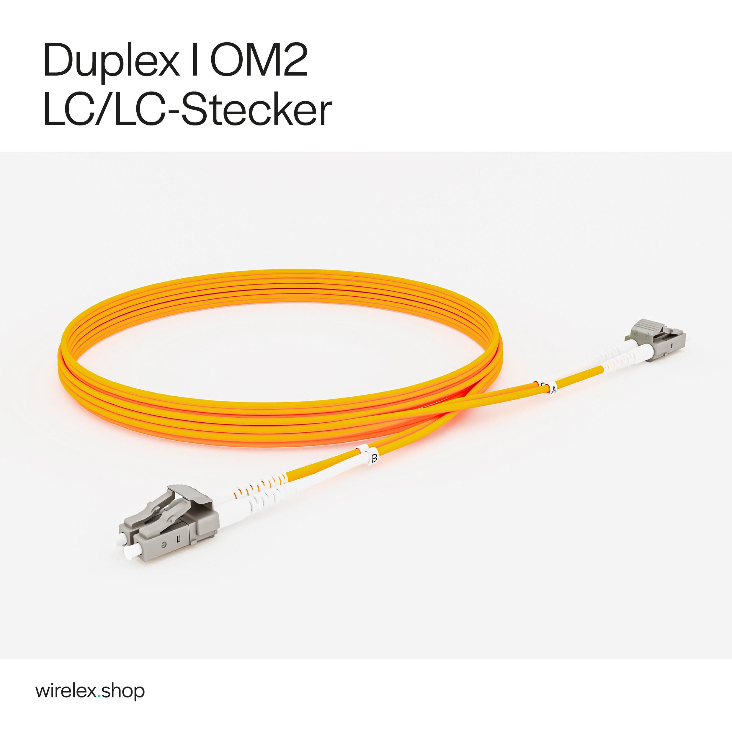LWL Glasfaser Duplex Patchkabel LC/LC OM2 50/125µm