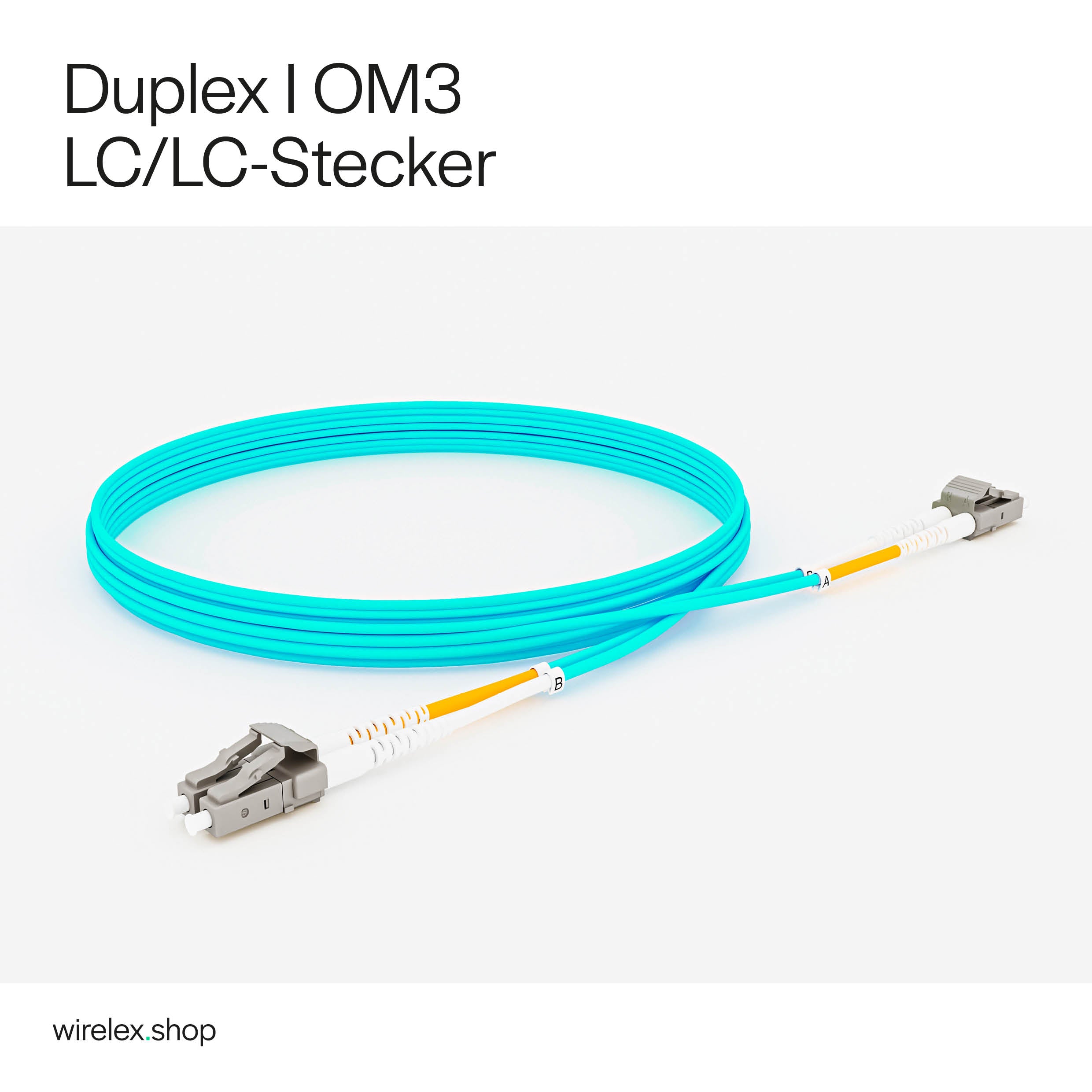 LWL-Duplex Patchkabel LC/LC, 50/125µ, OM3, Multimode