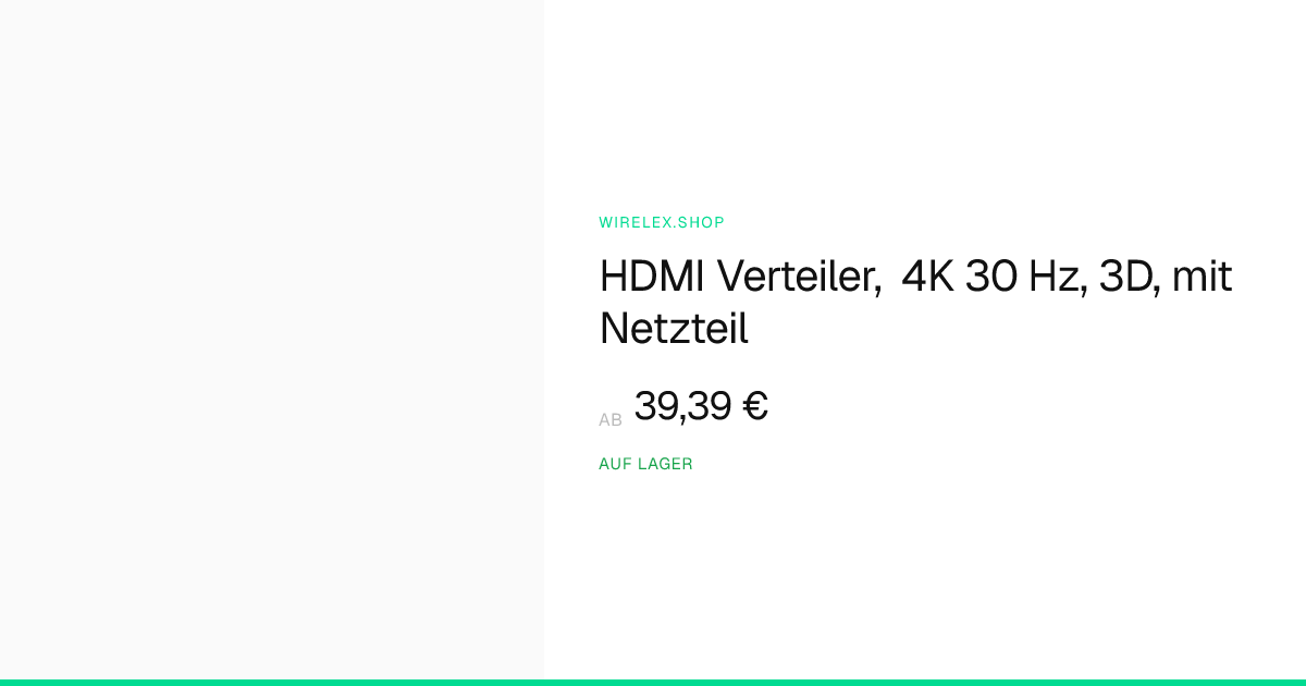 HDMI-Verteiler, Netzteil, 4K2K 3D — wirelex.shop
