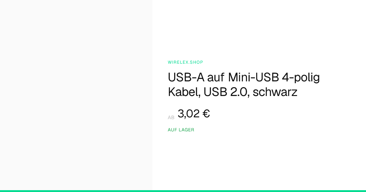 USB-Mini Kabel, USB-A-Stecker auf USB-B-Mini 4-pin Stecker, USB 2.0 ...